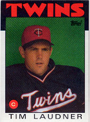 1986 Topps Baseball Cards      184     Tim Laudner